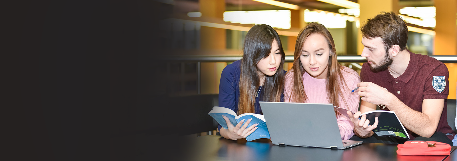 Students studying